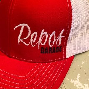 Repos Garage baseball hate, red/white
